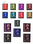 1973 HONG KONG, Effige Regina Elisabetta, SG 283-296 Yvert 266/279 MNH **
