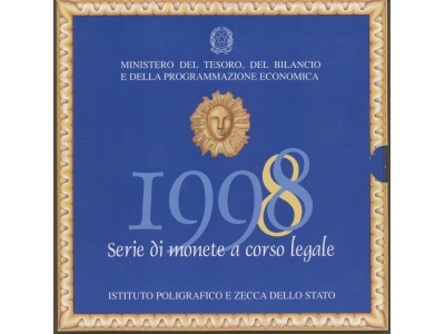 1998 Italia - Monetazione divisionale Annata completa FDC