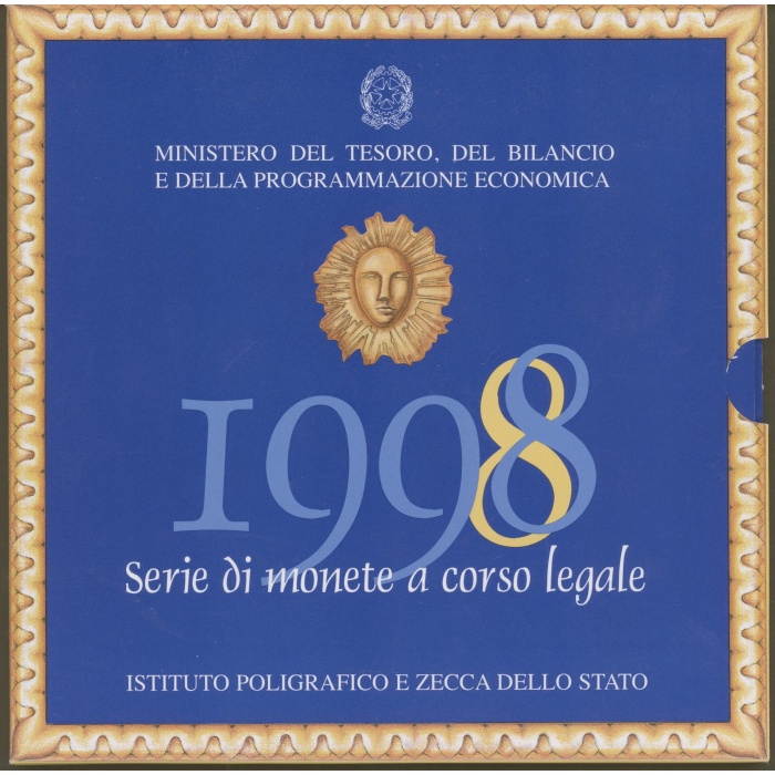 1998 Italia - Monetazione divisionale Annata completa FDC