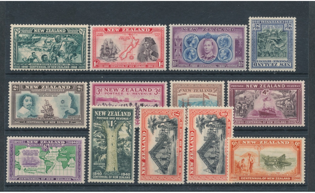 1940 NEW ZEALAND  - Stanley Gibbons n. 613-25 - 13 valori - MLH*