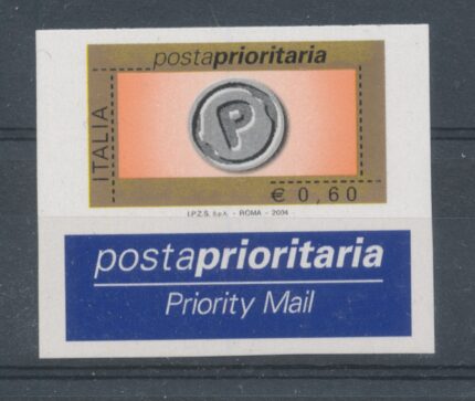 2004 ITALIA, Posta Prioritaria 2770A € 0,60 Varietà, NON DENTELLATO, MNH**