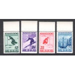 1936  AUSTRIA - n. 477/480 - Campionati di Sci ad Innsbruck - MNH** - Bordo di foglio