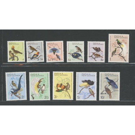 1964-65 PAPUA NEW GUINEA - Uccelli - Yvert & Tellier n. 62/72 - 11 valori - MNH**