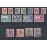 1938 BURMA , 15 val , SG n° 18a/33 , MLH* (NO 23)