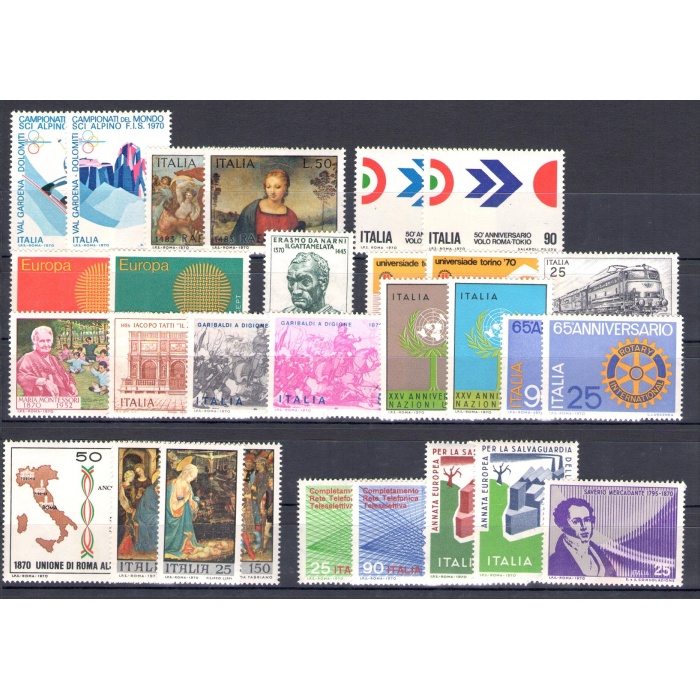 1970-1979 Italia Repubblica, Annate Complete 378 valori , francobolli nuovi - MNH**