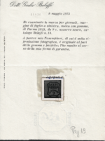 1853-57 PARMA Segnatasse per Giornali 9 cent azz. scuro bordo di foglio # 2a - immagine 3