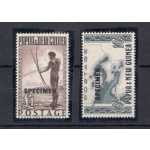 1952 PAPUA NEW GUINEA - SG n° 14a/15a SPECIMEN 2 valori MNH**
