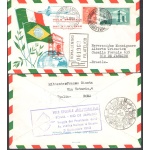 1958 REPUBBLICA, n 837+ 10 Lire Siracusa,Amicizia italo-brasiliana Volo speciale