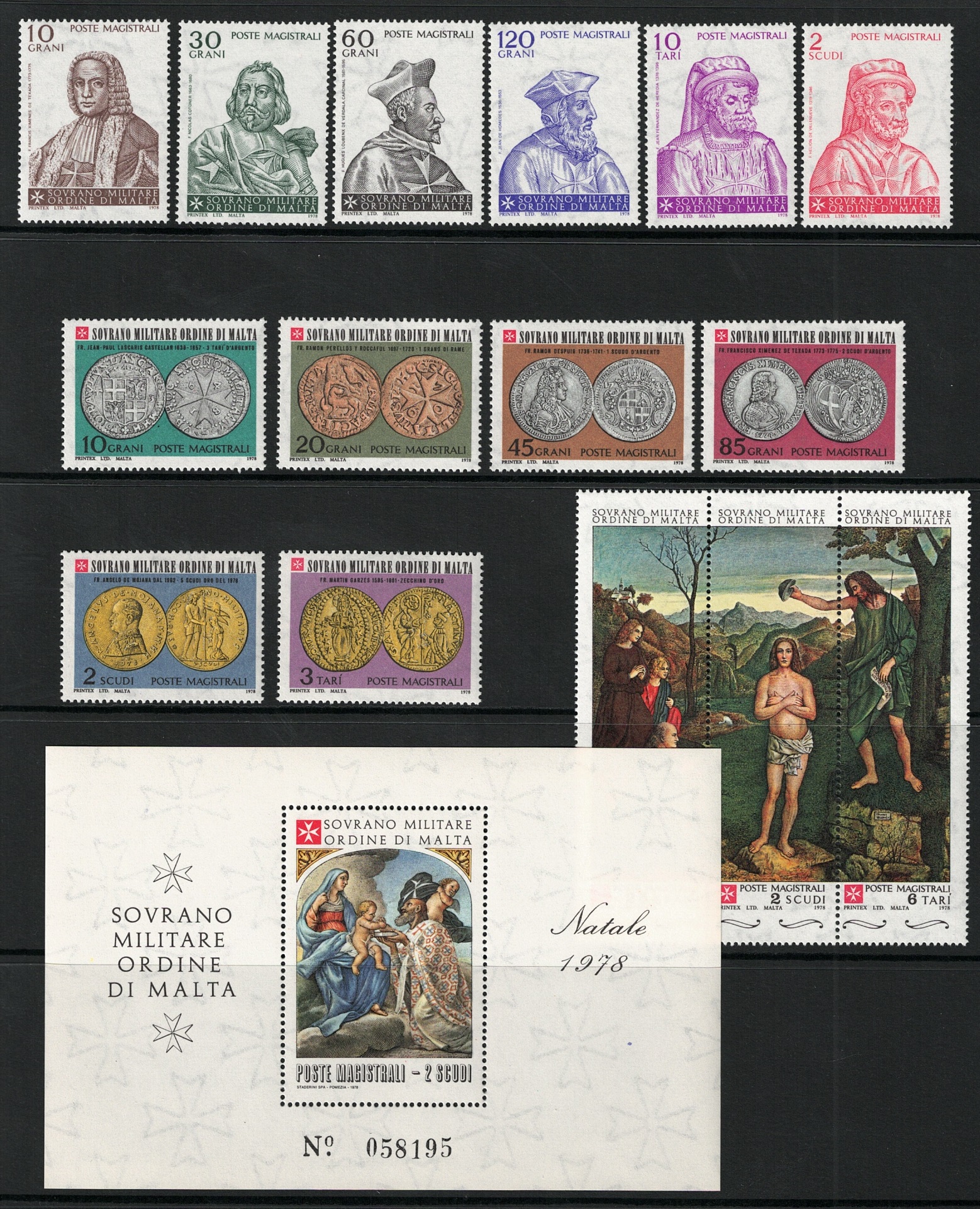 1978  Smom, Annata completa, 16 valori + 1 Foglietto, MNH**