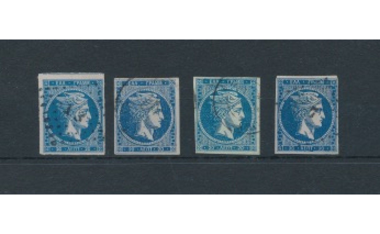 1862 Grecia, n. 21+a+b+c  20 lepta Firma Raybaudi - AD