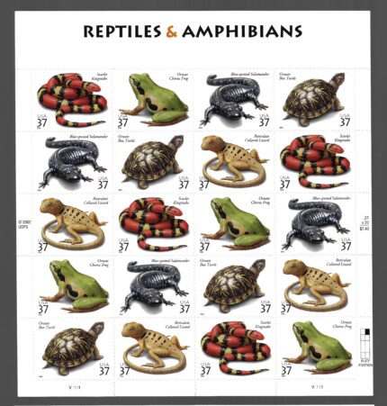 2003 Stati Uniti, Rettili e Anfibi # 3925/3929 Minifoglio di 20, MNH**