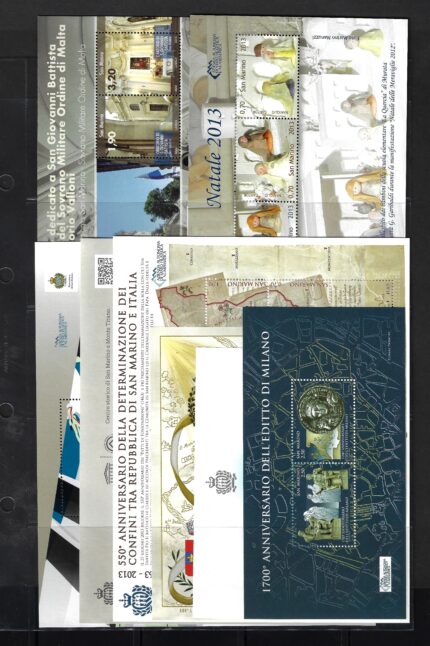 2013 San Marino, Annata Completa, 16 valori + 8 Foglietti - MNH**