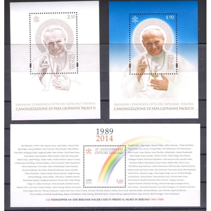 2014 Vaticano, francobolli nuovi, Annata completa , 26 valori + 5 Foglietti + 1 Libretto - MNH**