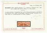 1928 SAN MARINO, Pacchi Postali, # 10c , 3 Lire bistro e carminio, MH* - immagine 2