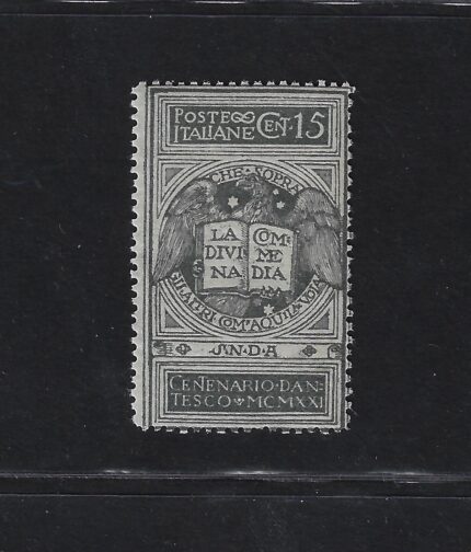 1921 Italia - Regno, Dante 15 cent grigio, non emesso # 116A - MNH **
