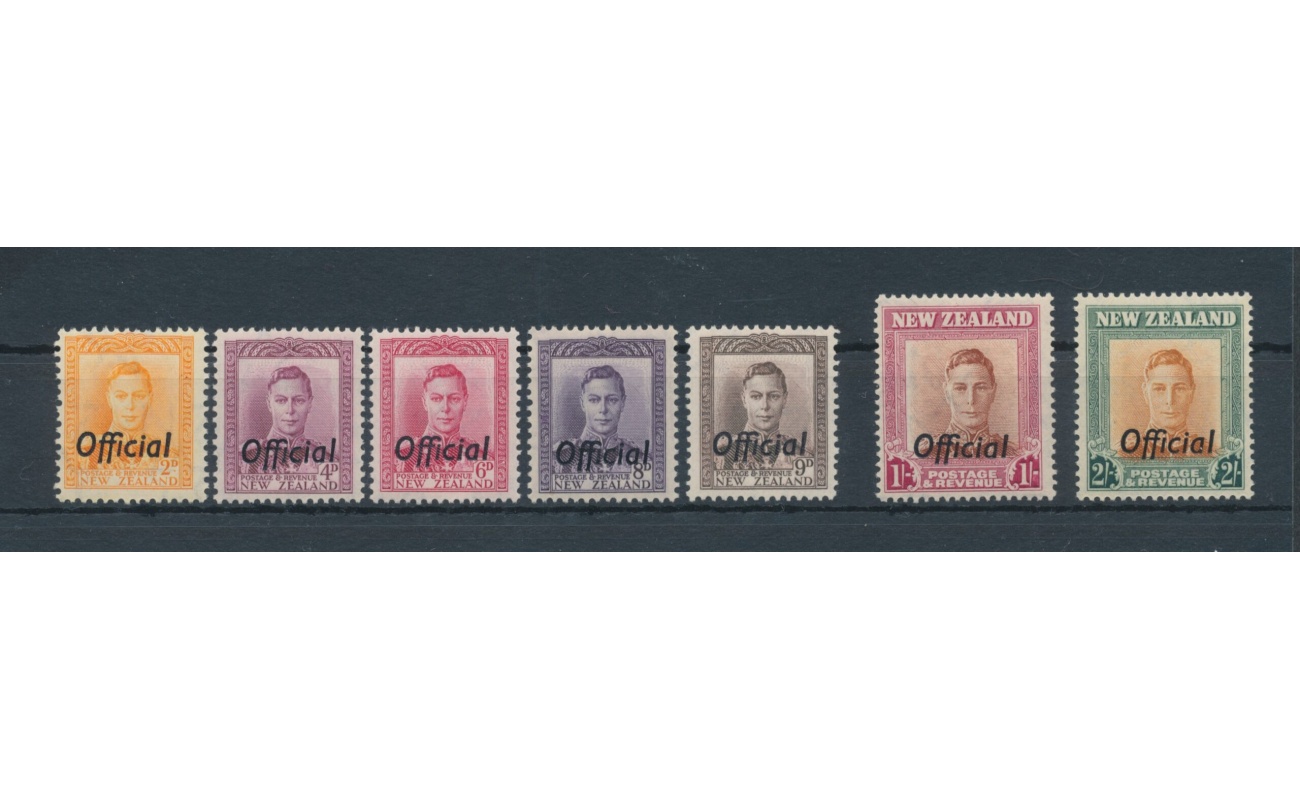 1947-51 NEW ZEALAND  - Stanley Gibbons n. O152/O158 - Official Stamps - MNH**