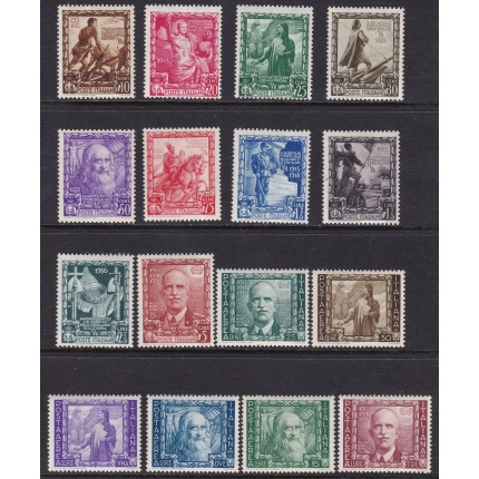 1938 Regno di Italia, n° 439/48+PA 111/116 serie di 16 valori MNH/**