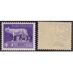 1944 Repubblica Sociale Italiana, n° 484a Lire 3,70 sovrastampa capovolta siglato