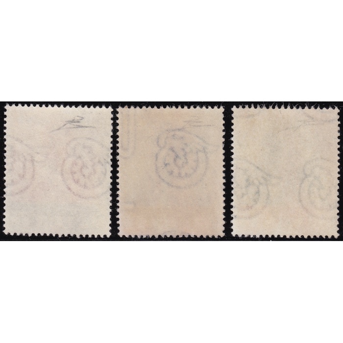 1949 SAN MARINO, n° 358/I-360/I , 3 valori Filigrana Ruota III , MNH** Certificato Diena