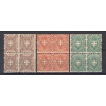 1896-97 Italia - Regno, n° 65/67  QUARTINA MNH ** OTTIMA QUALITA'