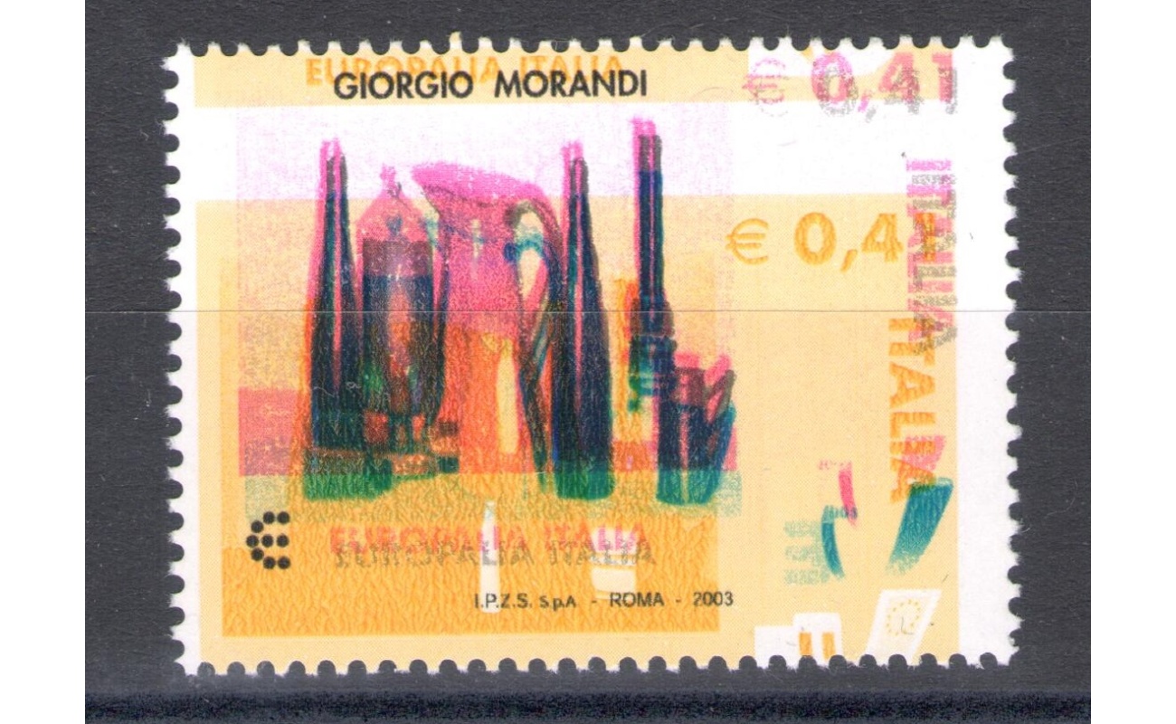 2003 REPUBBLICA n° 2348Aa Morandi Europalia € 0.41 MNH** INTERESSANTE VARIETA'
