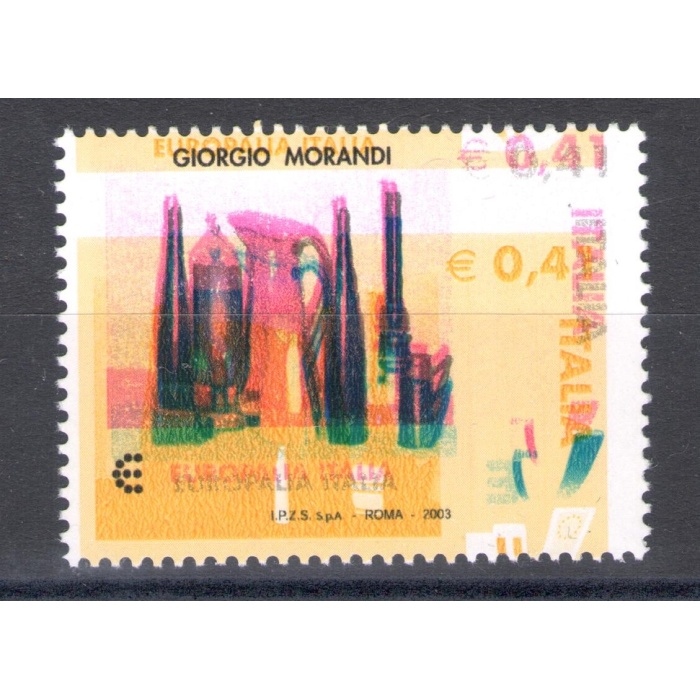 2003 REPUBBLICA n° 2348Aa Morandi Europalia € 0.41 MNH** INTERESSANTE VARIETA'