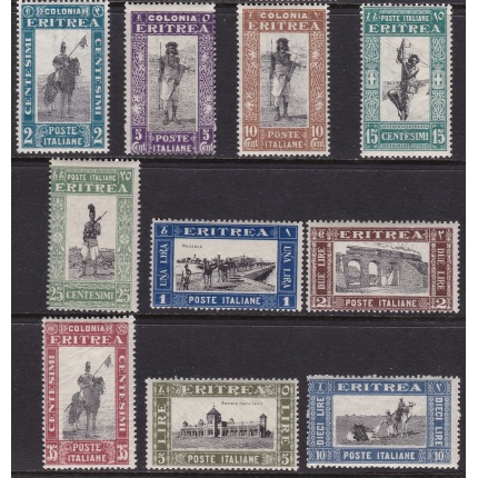 1930 ERITREA, Soggetti Africani , n° 155/164 ,  10 valori ,  MNH**