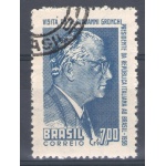 1958 Brasile Amicizia Italo-Brasiliana Emissione Congiunta 1 val. Usato con timbro Ufficiale
