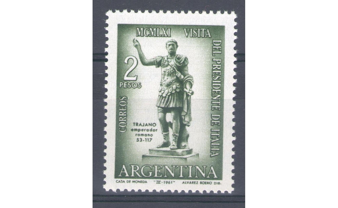 1961 Argentina Visita del Presidente Gronchi Emissione Congiunta 1 val. MNH**
