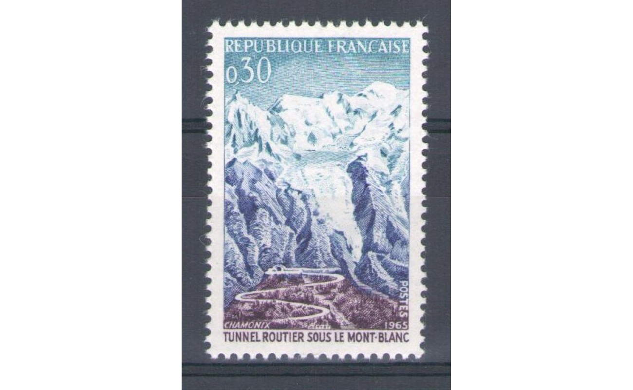 1965 Francia Inaugurazione Traforo del Monte Bianco 1 val  MNH**