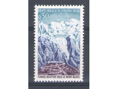 1965 Francia Inaugurazione Traforo del Monte Bianco 1 val  MNH**