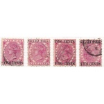 1891 MAURITIUS, SG n° 118+a+b+c  USED