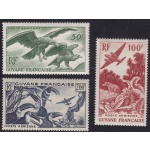 1947 GUYANE FRANCAISE - Yvert  PA n° 35/37 Fauna  MNH/**