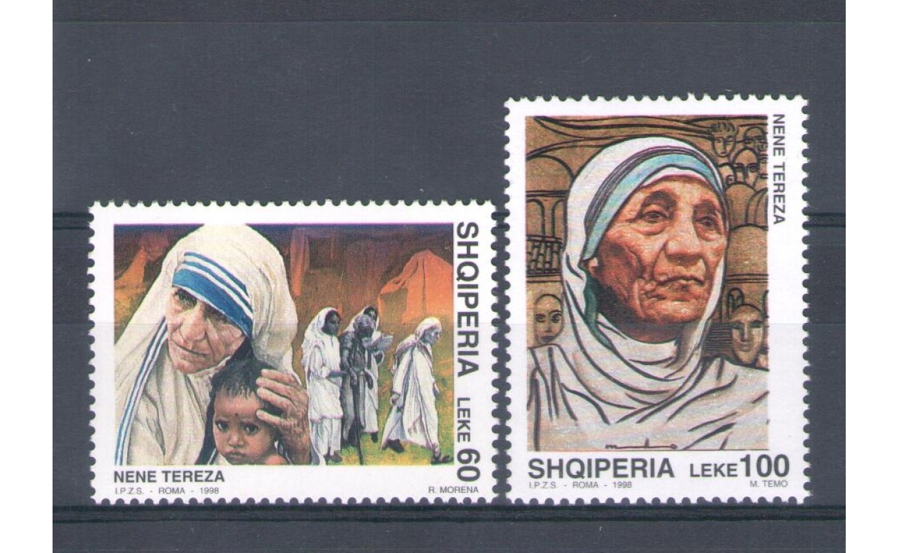 1998 Albania "Madre Teresa di Calcutta " Emissione Congiunta -   2 val MNH**