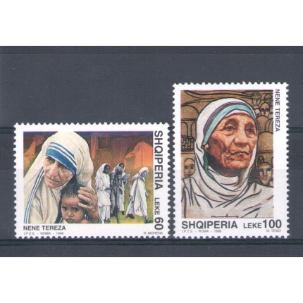 1998 Albania "Madre Teresa di Calcutta " Emissione Congiunta -   2 val MNH**