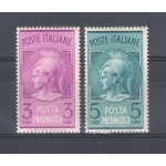 1947 Italia - Repubblica , Posta Pneumatica 2 val buona centratura n° 18/19 MNH**