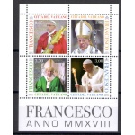 2018 Vaticano Foglietto Papa Francesco Anno MMXVIII , nuovo e perfetto  - MNH **