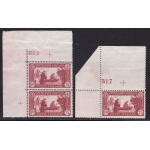 1931 Regno di Italia, Sant'Antonio, n° 296+299 MNH/** 75 cent. carminio dentellato 14 e 12 con Numero di Tavola