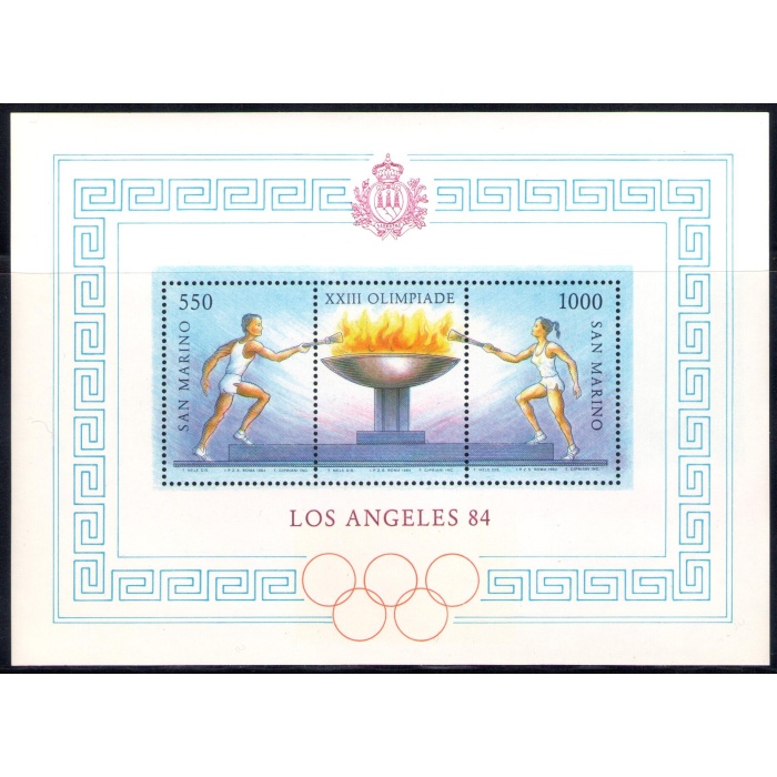 1984 San Marino "Los Angeles 84" MNH** Bf 40