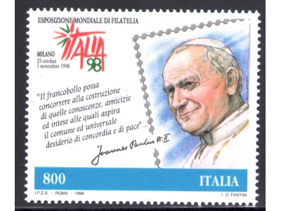 1998 Italia Emissione Congiunta con San Marino "Giornata del Francobollo e del Collezionismo"  1 val MNH**