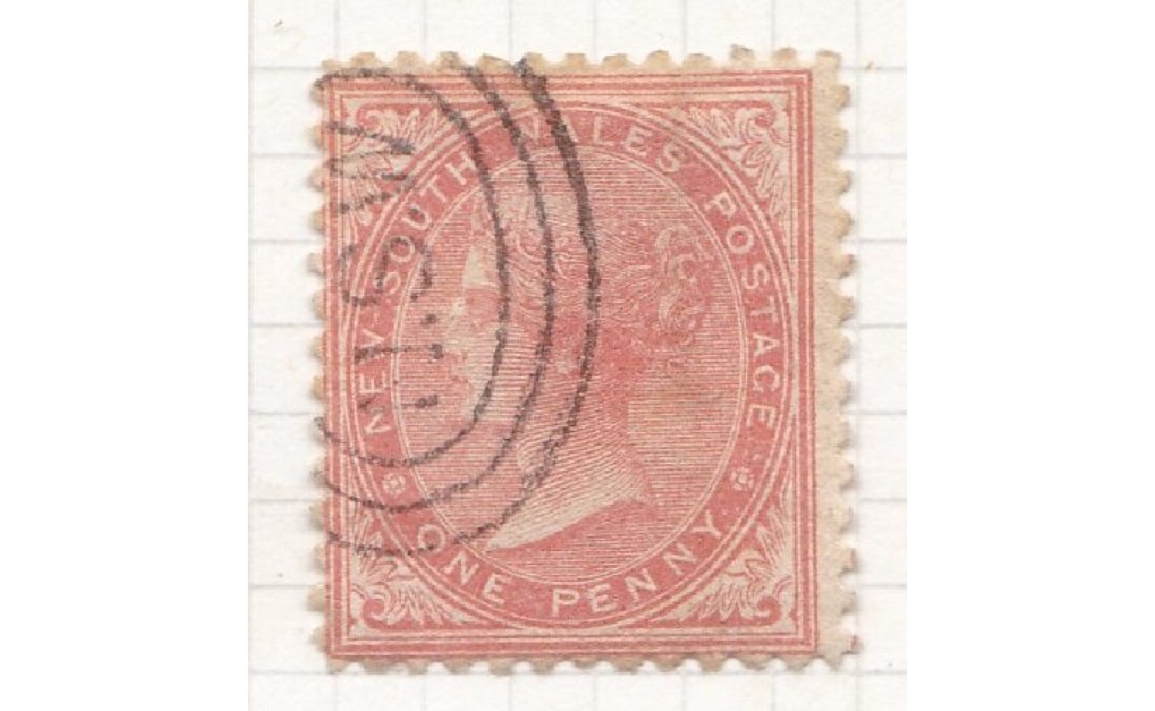 1864 NEW SOUTH WALES - SG 186 1d dull red USED