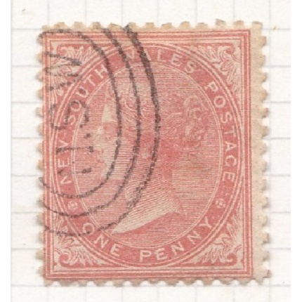 1864 NEW SOUTH WALES - SG 186 1d dull red USED