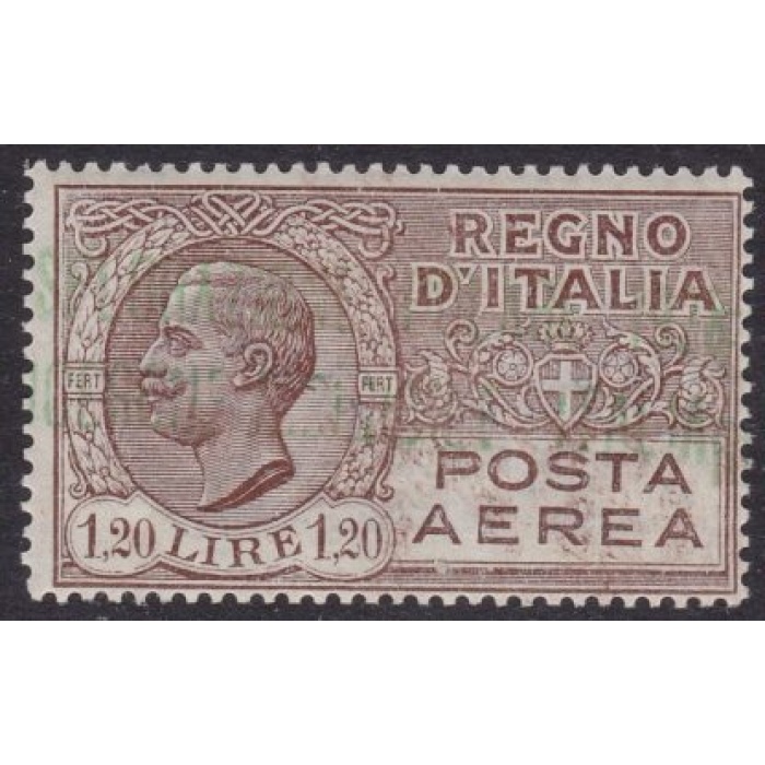 1926-28 Italia - Regno, Posta Aerea n° 5  MNH/** SOVRASTAMPE PRIVATE IN NERO E VERDE