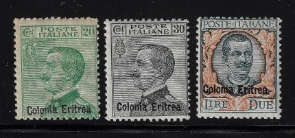 1925 ERITREA, n° 93-95  3 valori  MNH**