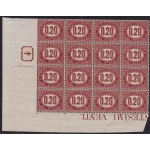 1875 ITALIA - REGNO, Servizio n° 3  MNH/** NUMERO DI TAVOLA 4 IN RETTANGOLO