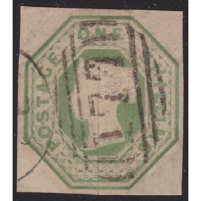 1847 GRAN BRETAGNA - SG 54  1 scellino green - USED  VERY FINE
