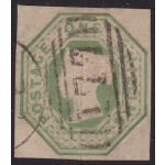 1847 GRAN BRETAGNA - SG 54  1 scellino verde - USATO