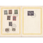 1950 Vaticano  n. 102/107 + PA 16 + T 11 e 18/I su cartoncino ricordo