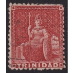 1859 TRINIDAD SG 38 (1d.) rosa - rosso USATO