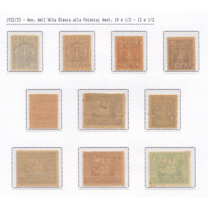 1922-23 POLONIA  Alta Slesia, n° 1/20  MNH/** Alcuni ossidati guardare le scansioni